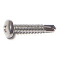 Midwest Fastener Self-Drilling Screw, #10 x 1 in, Zinc Plated Stainless Steel Pan Head Phillips Drive, 100 PK 09839